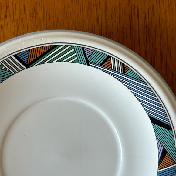 Christopher Stuart Geometric Ceramic Saucer Plates Y2321 - Picture 8 of 8